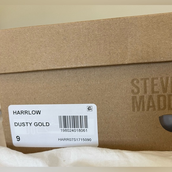 Steve Madden Harrlow Suede Strappy Sandals Size 9 Dusty Gold - Picture 7 of 7